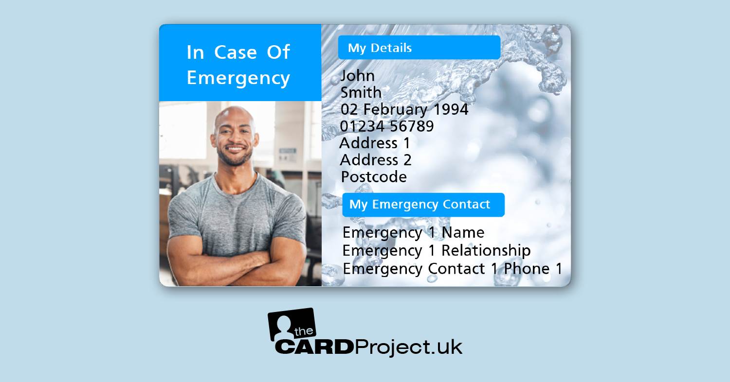 Double Sided ICE Card Water (FRONT)